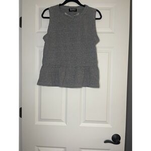 signarelli  gray Peplum Tank Top small